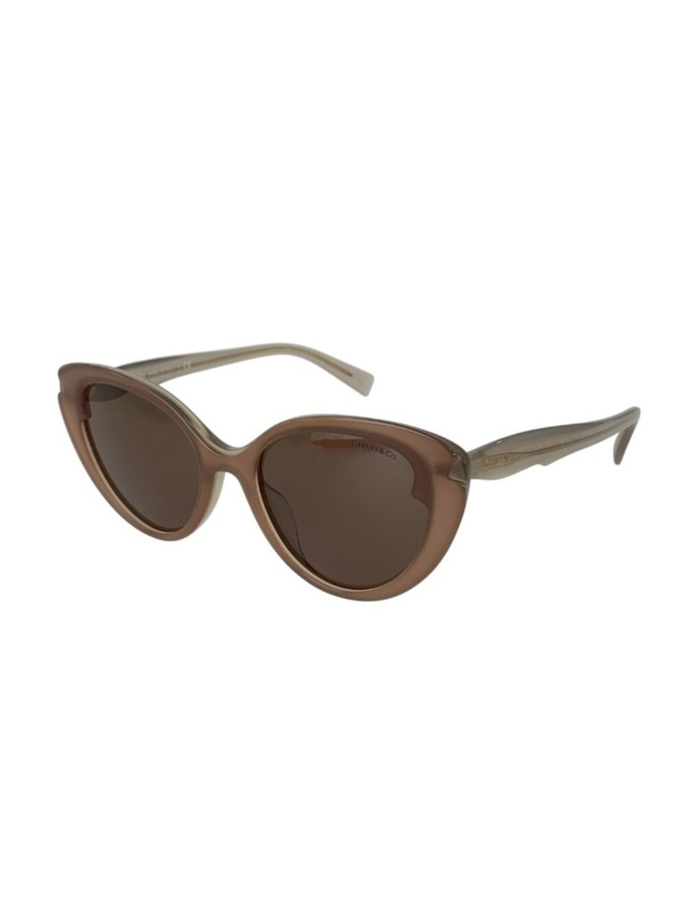 Tiffany & Co Gray Pink Beige Acetate Sunglasses Eyewear
